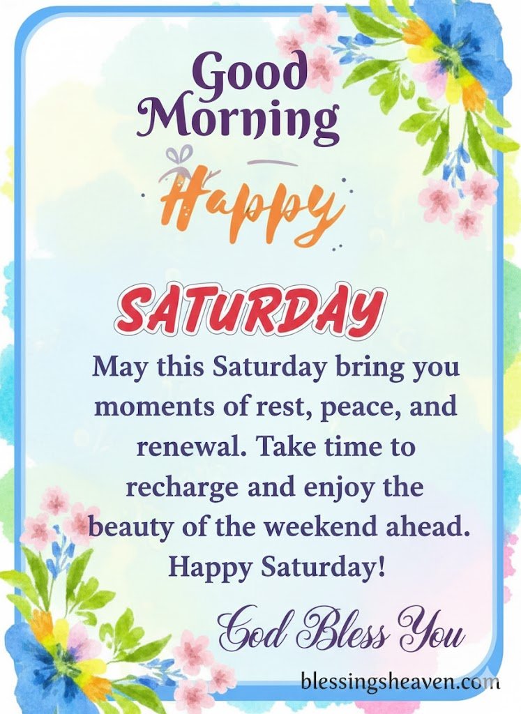 Beautiful Saturday Blessings