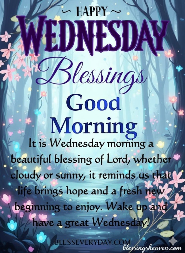 250+ Positive Wednesday Blessings, Prayers, Wishes, Quotes & Images