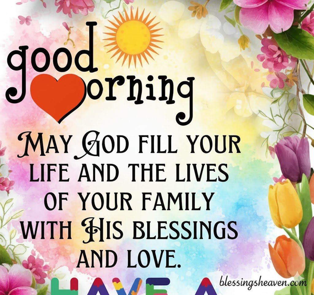 Good Morning Monday Blessings for Family Members