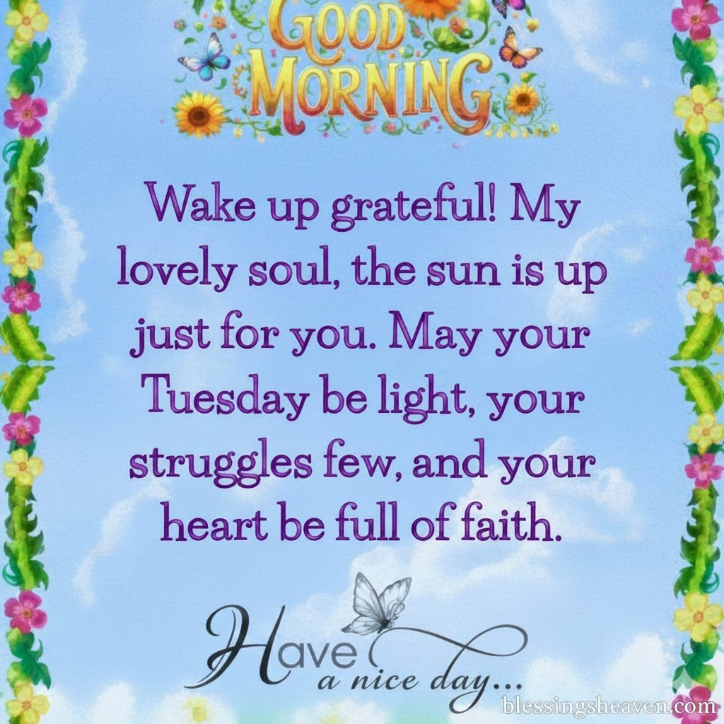 Good Morning Tuesday Prayers