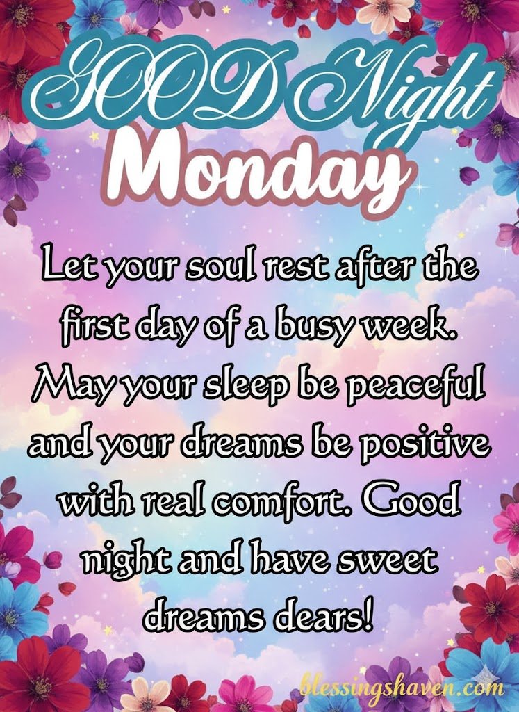 Good Night Monday Blessings