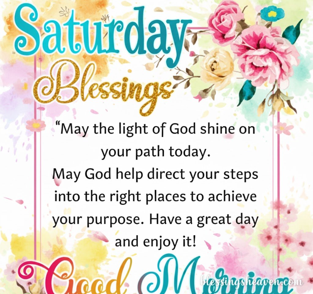 Happy Good Morning Saturday Blessings 