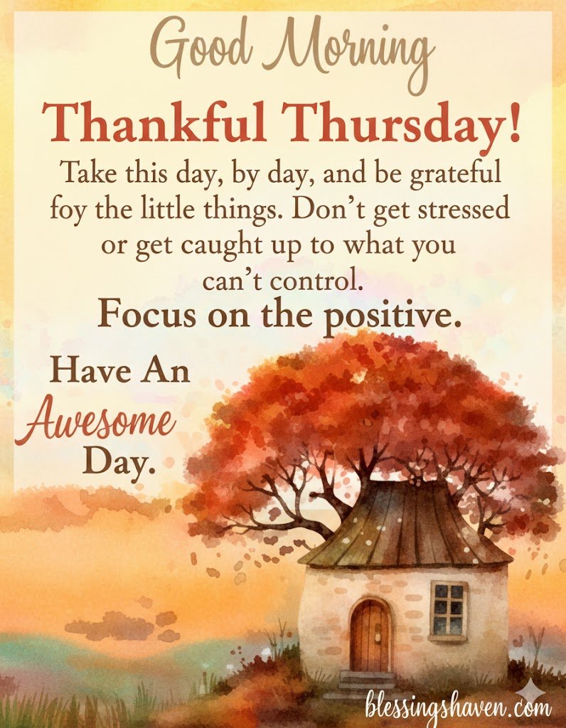 Happy Thursday Morning Blessings with Image