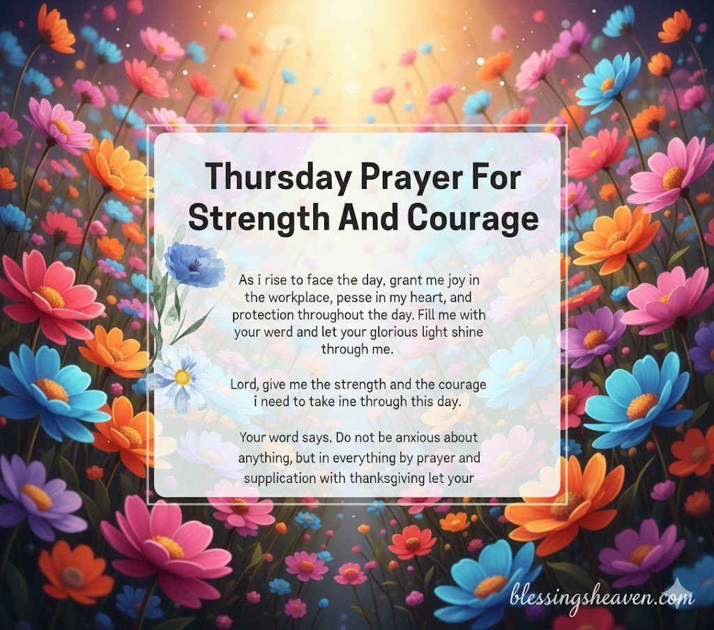 Prayer for Peace Strength and Blessings