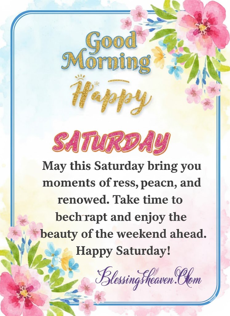 120+ Powerful Saturday Blessings , image, quotes and Prayers for The Weekend Enjoy