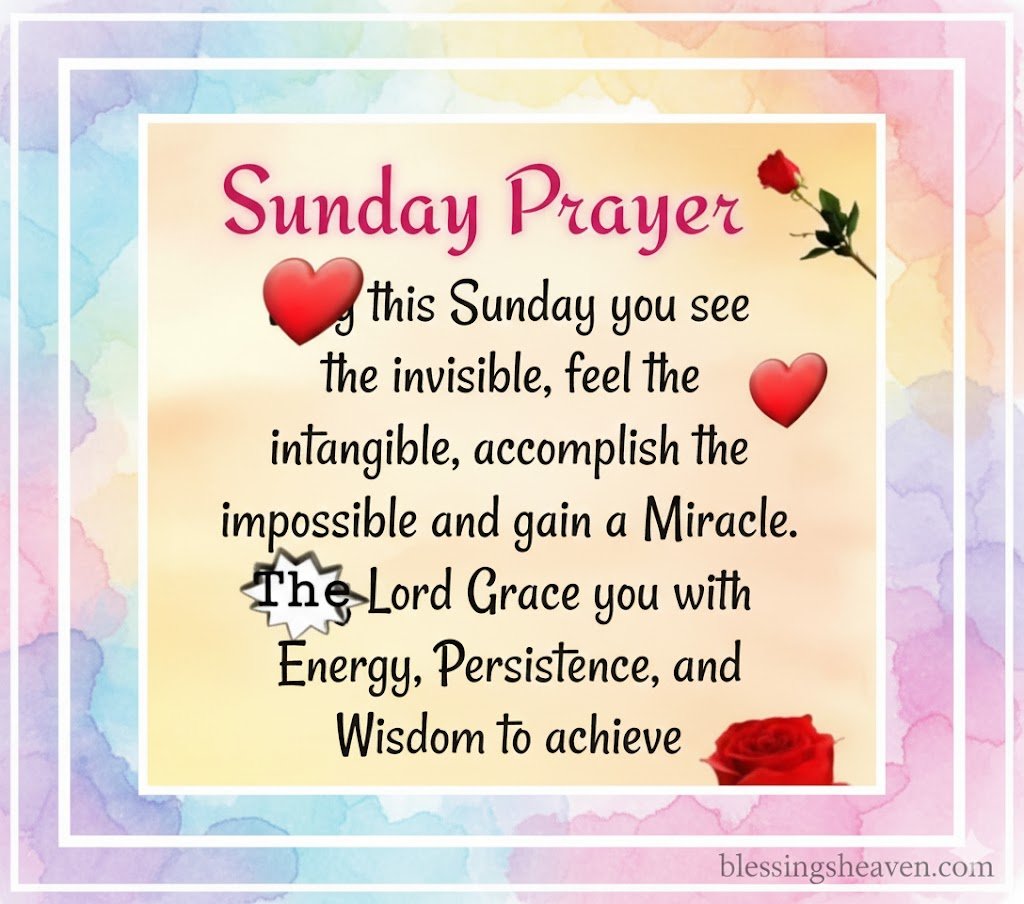 Sunday Morning Blessings and Prayers