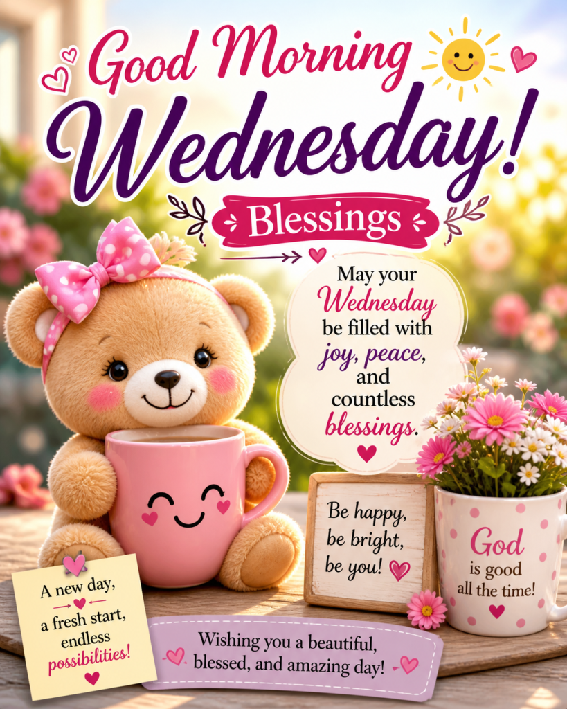 Cute Good Morning Wednesday Blessings