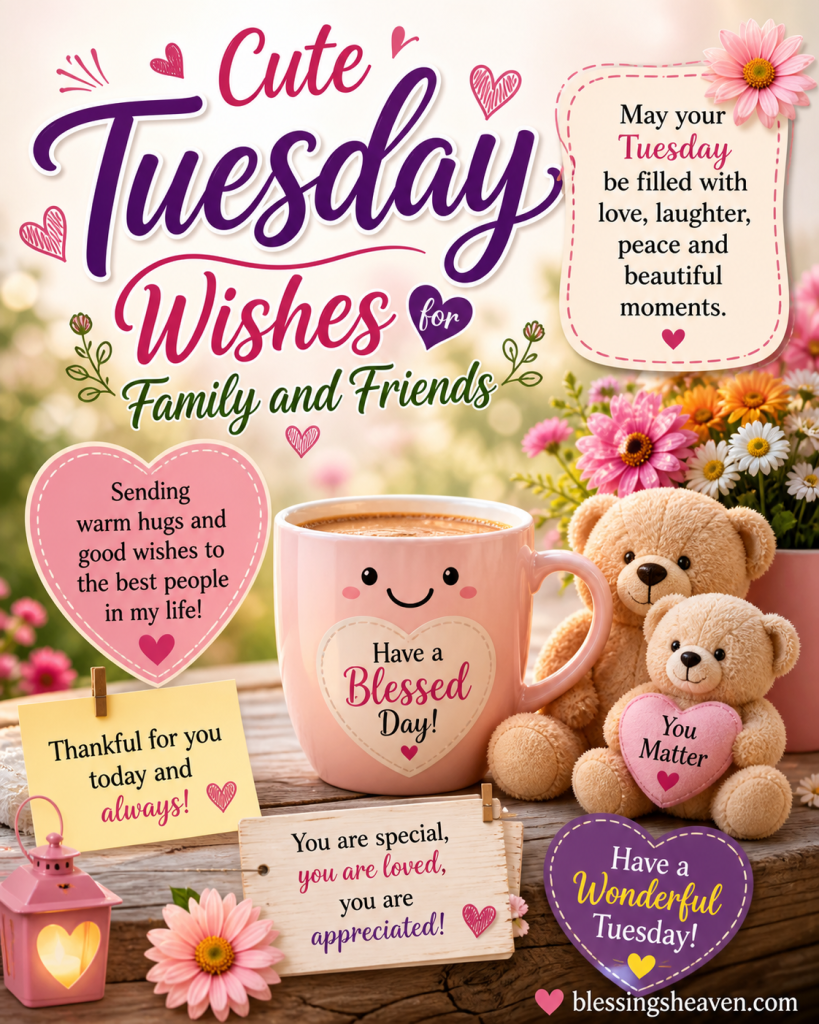 Cute Tuesday Wishes for Family and Friends