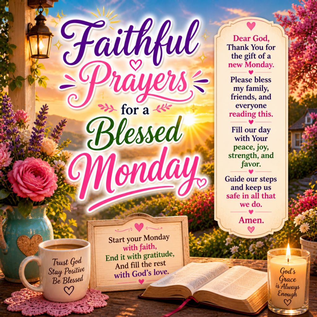 Faithful Prayers for a Blessed Monday