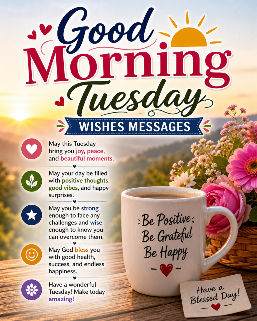 Good Morning Tuesday Wishes Messages