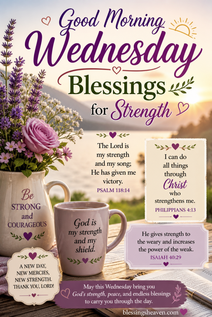 Good Morning Wednesday Blessings for Strength