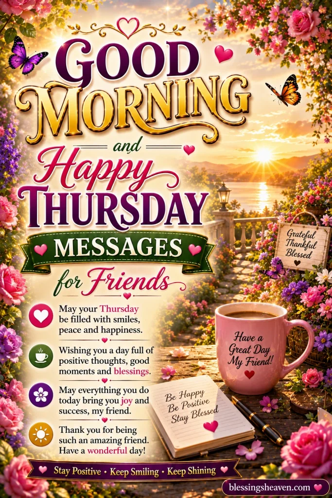 Good Morning and Happy Thursday Messages for Friends
