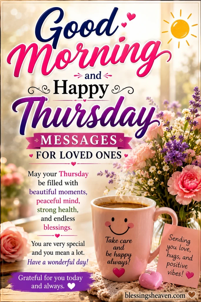 Good Morning and Happy Thursday Messages for Loved Ones