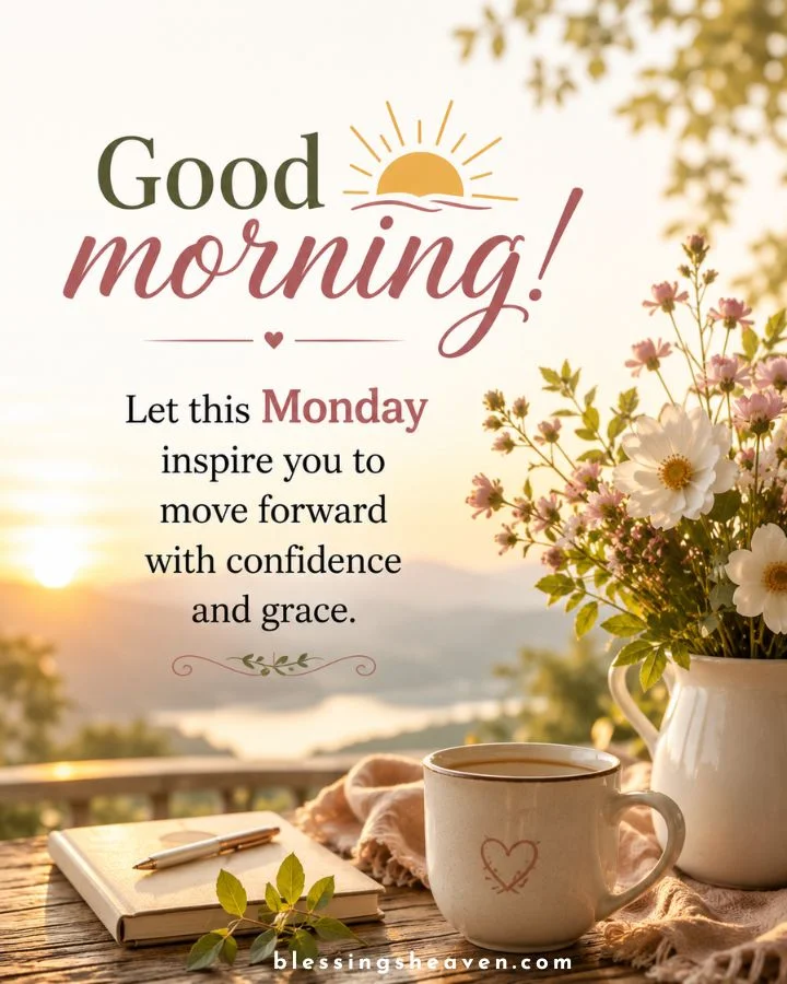 Good morning 🌅 Let this Monday inspire you to move forward with confidence and grace
