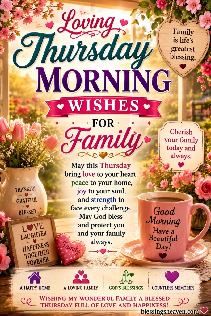 Loving Thursday Morning Wishes for Family