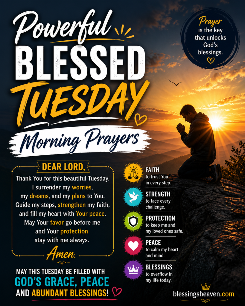 Powerful Blessed Tuesday Morning Prayers