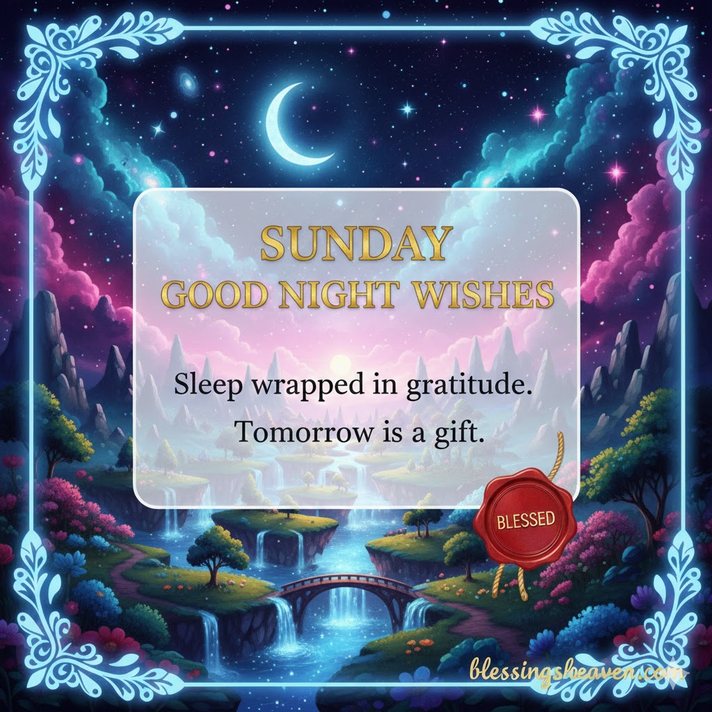 Sunday Good Night Blessings And Prayers