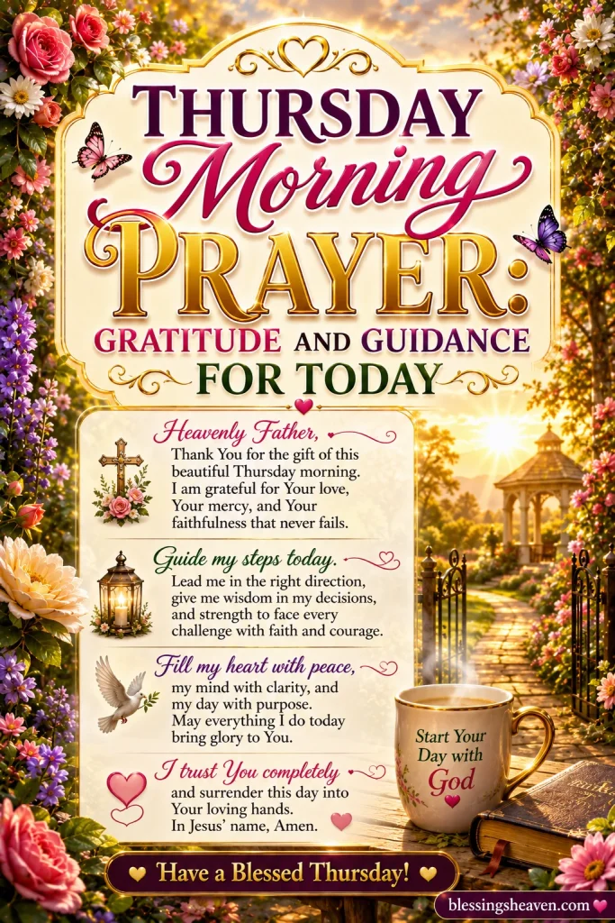 Thursday Morning Prayer: Gratitude and Guidance for Today