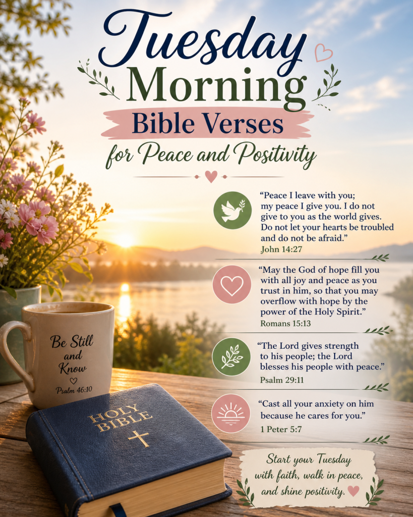 Tuesday Morning Bible Verses for Peace and Positivity
