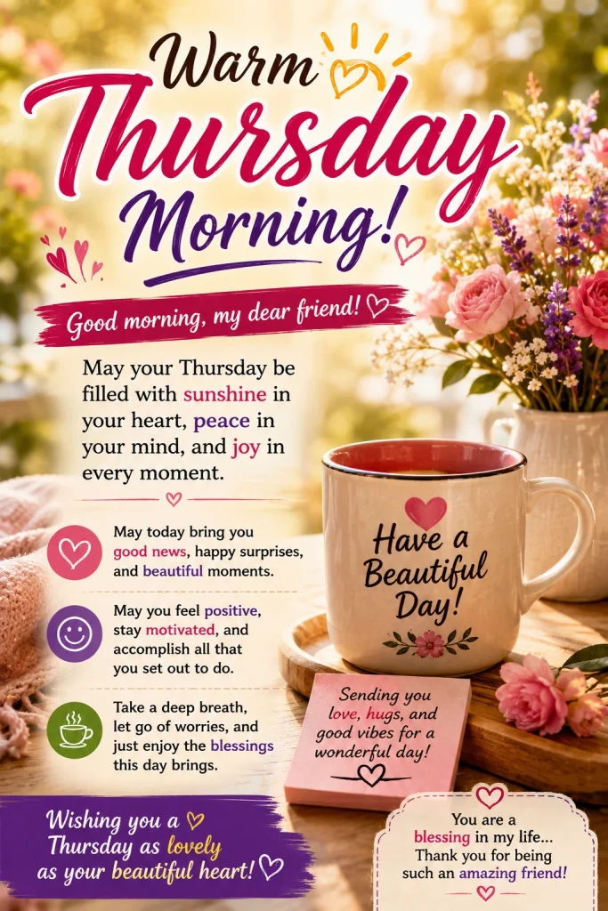 Warm Thursday Morning Messages for Friends