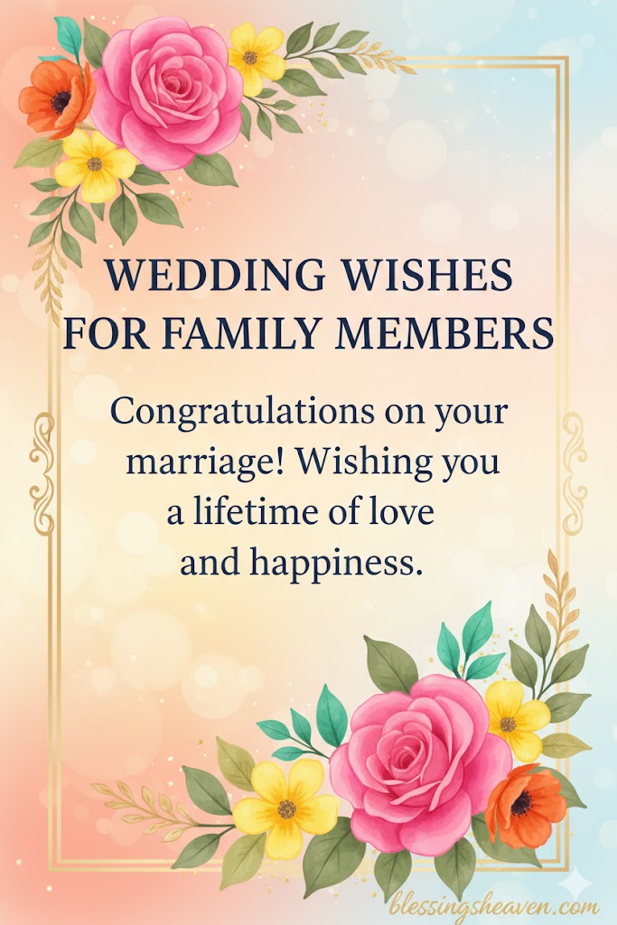 Wedding Wishes for a New Family Member