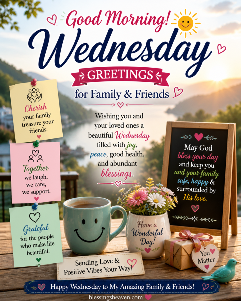 Wednesday Morning Greetings for Family and Friends