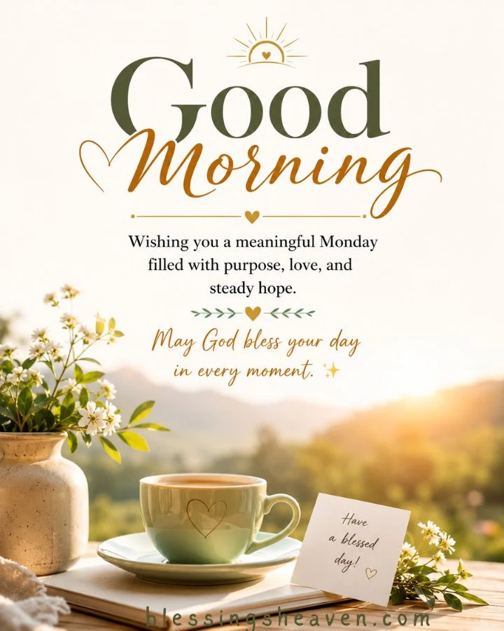 Wishing you a meaningful Monday filled with purpose