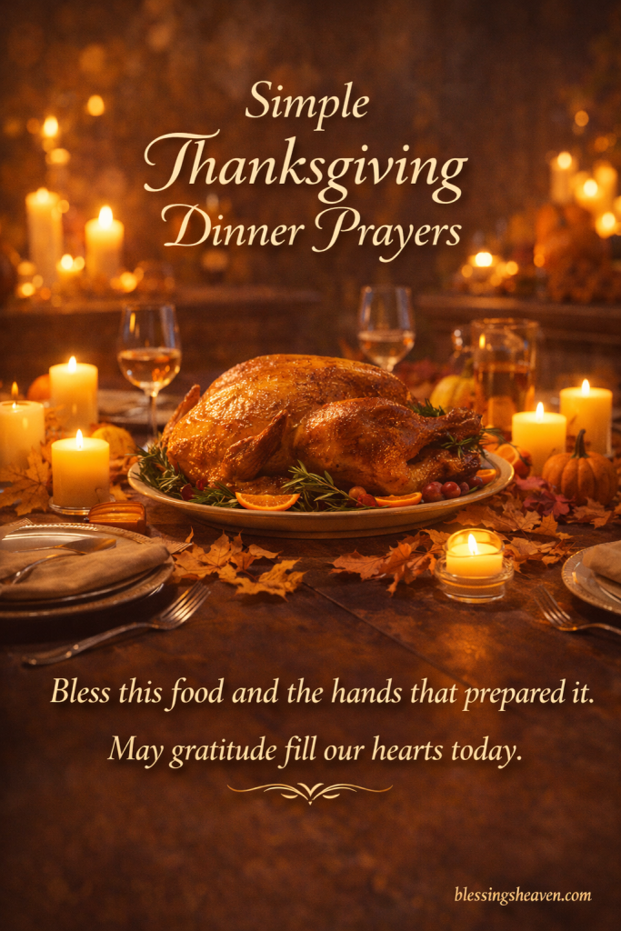 Simple Thanksgiving Dinner Prayers