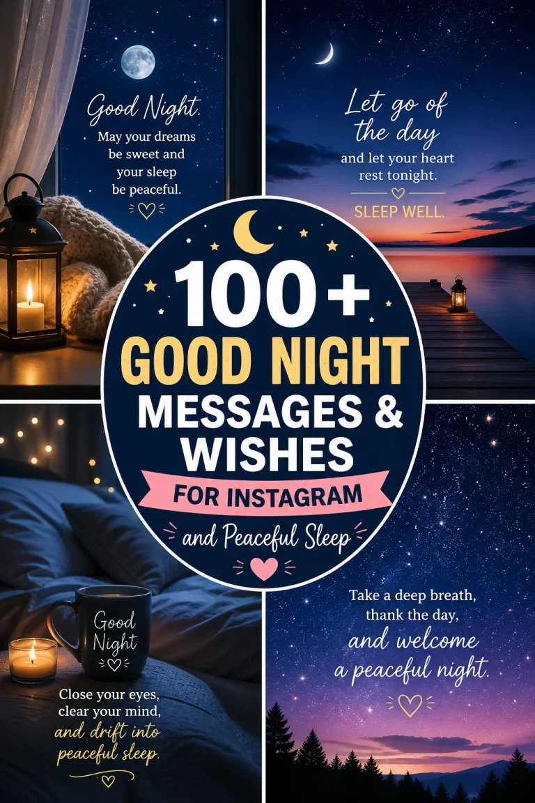 100 Good Night Messages Wishes for Instagram and Peaceful