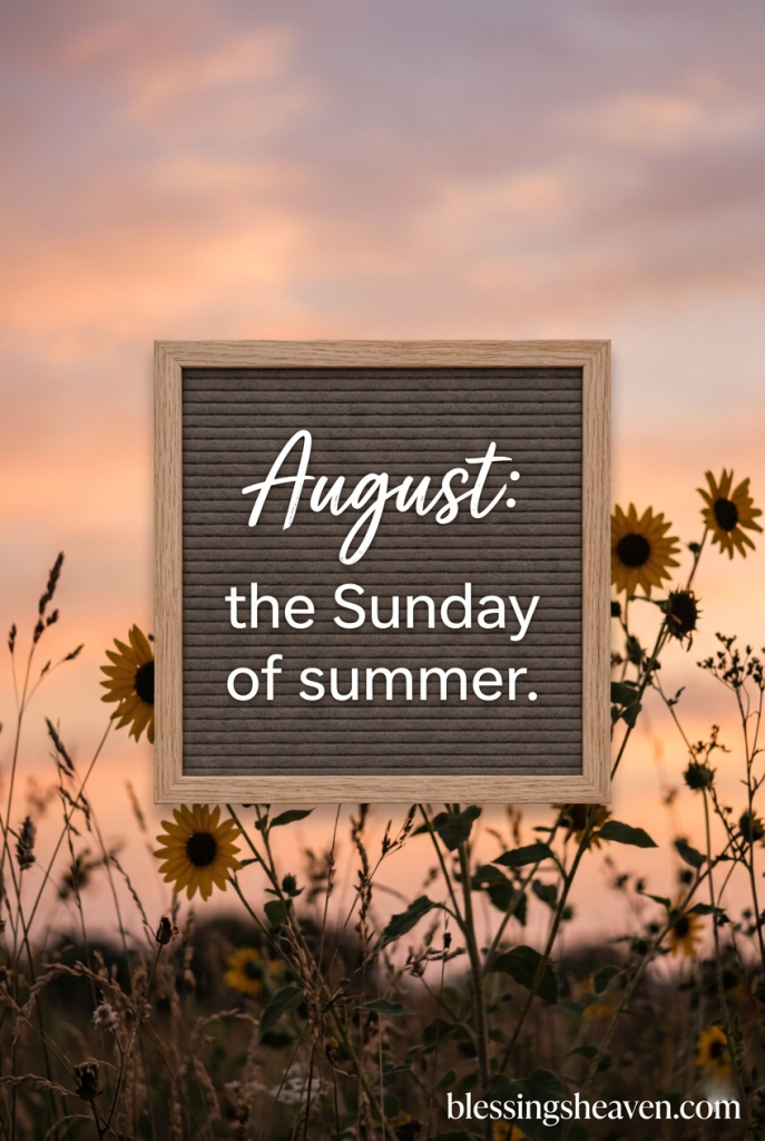 August Letter Board Quotes for End of Summer Feels