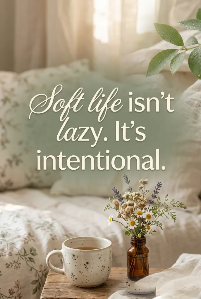 Soft Life & Slow Living Mood Board Captions