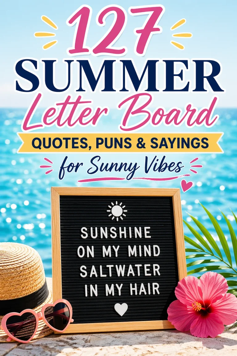 127 Summer Letter Board Quotes, Puns & Sayings for Sunny Vibes