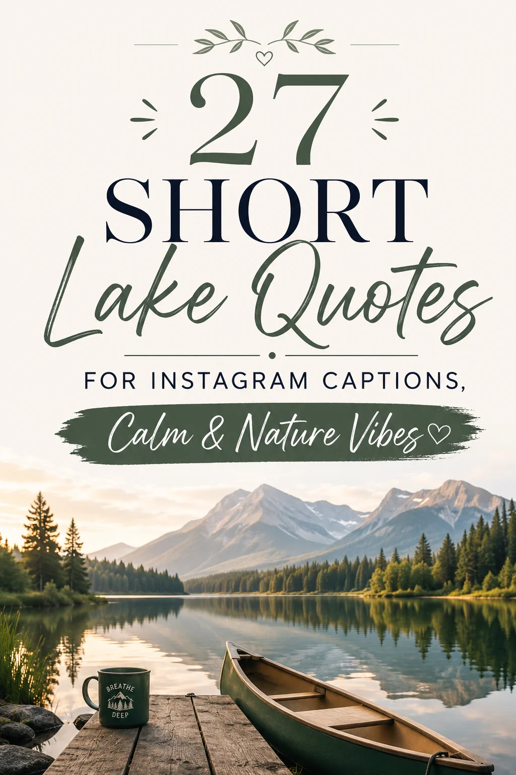 27 Short Lake Quotes for Instagram Captions Calm Nature Vibes 1