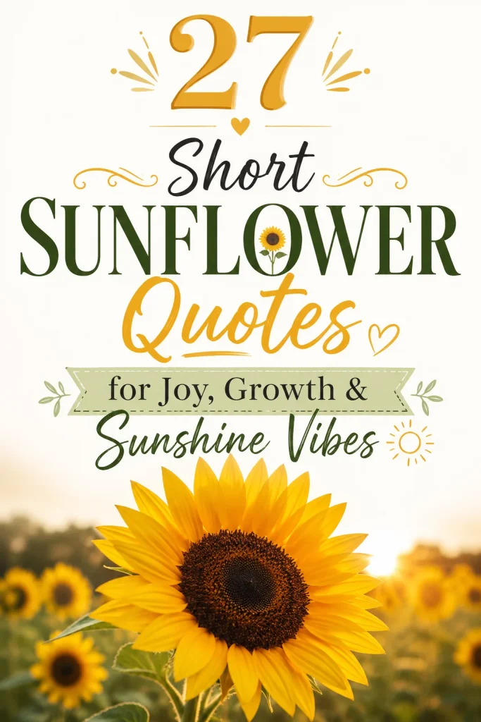 27 Short Sunflower Quotes for Joy Growth Sunshine Vibes 2