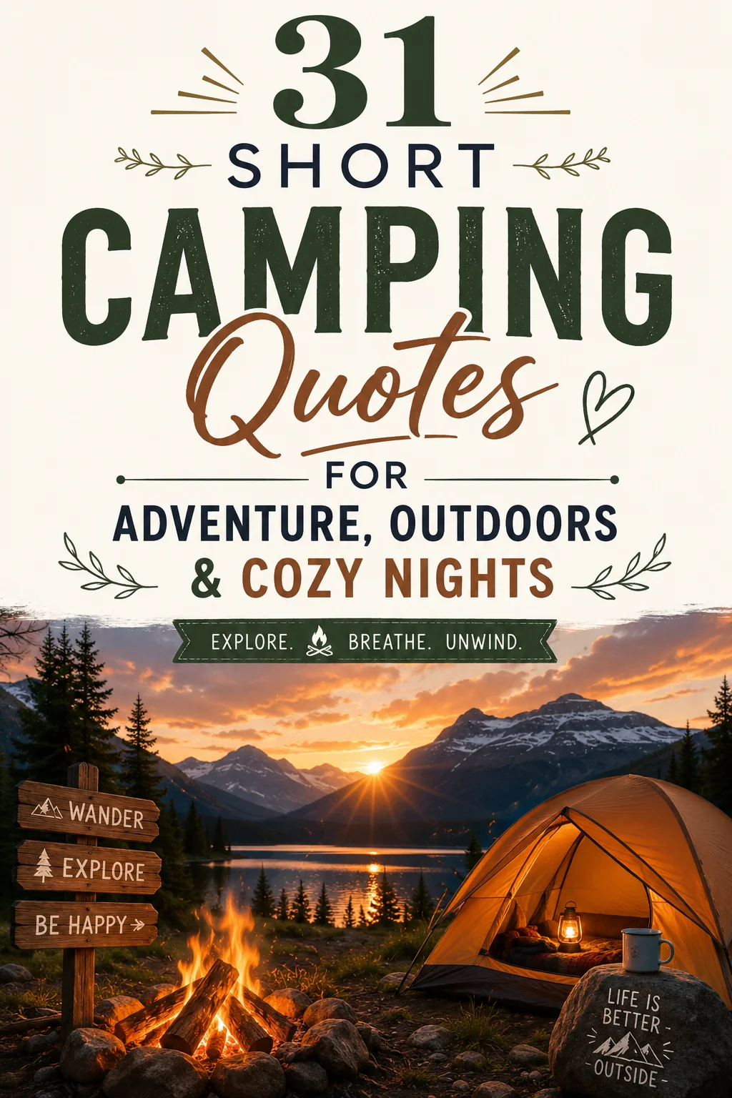 31 Short Camping Quotes for Adventure Outdoors Cozy Nights 1