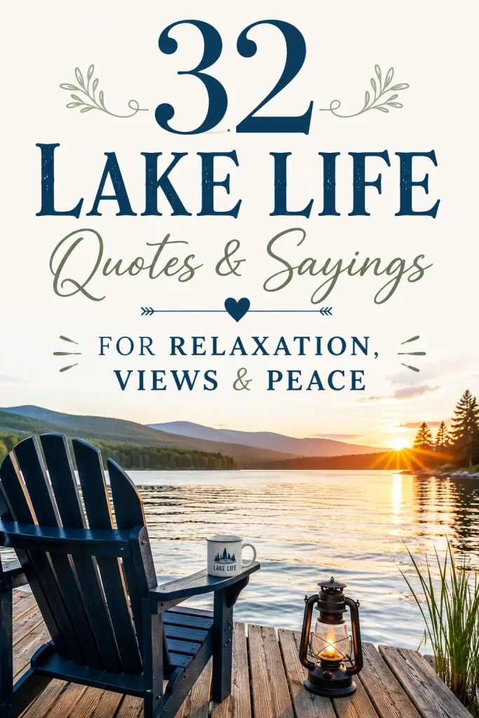 32 Lake Life Quotes Sayings for Relaxation Views Peace 1 1