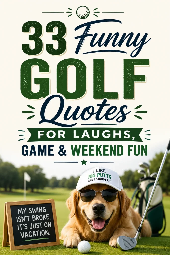 33 Funny Golf Quotes for Laughs Game Weekend Fun Pin