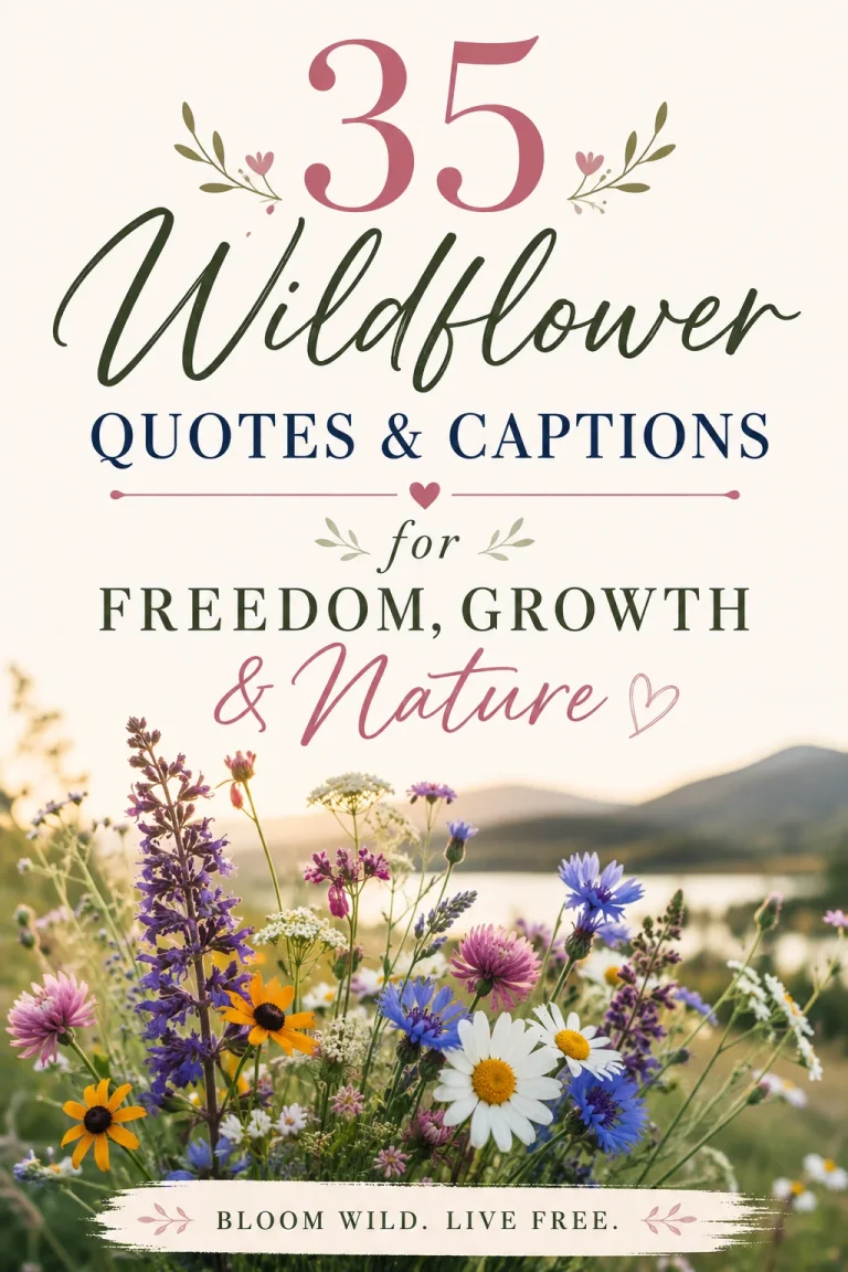 35 Wildflower Quotes & Captions for Freedom, Growth & Nature