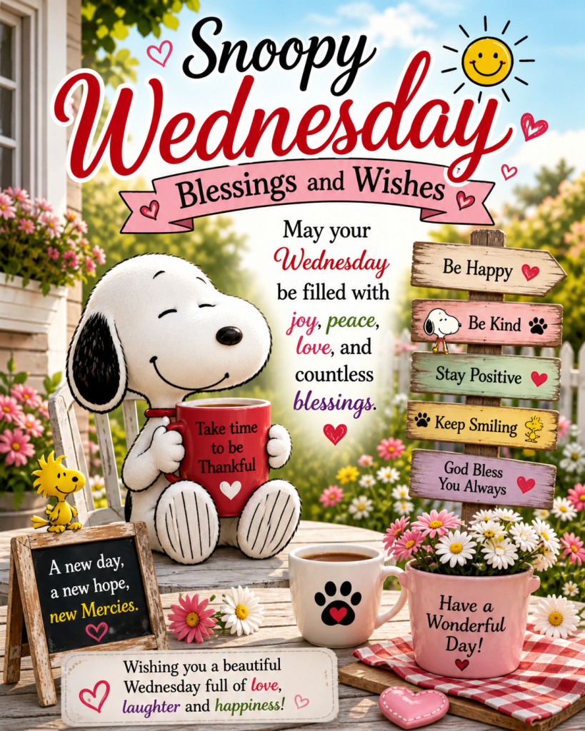Snoopy Wednesday Blessings and Wishes