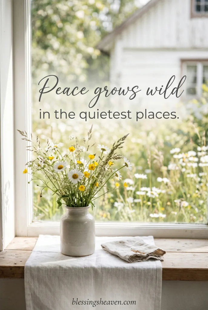 Wildflower Quotes for Peace Simplicity