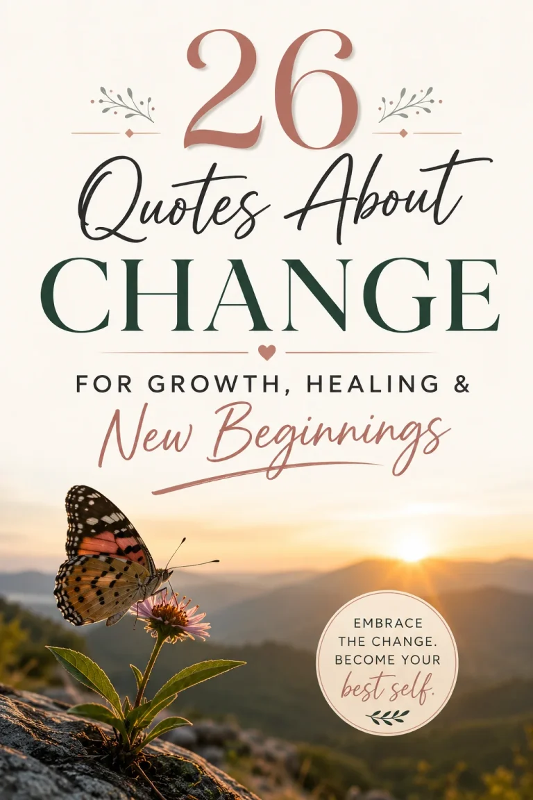 26 Quotes About Change for Growth, Healing & New Beginnings