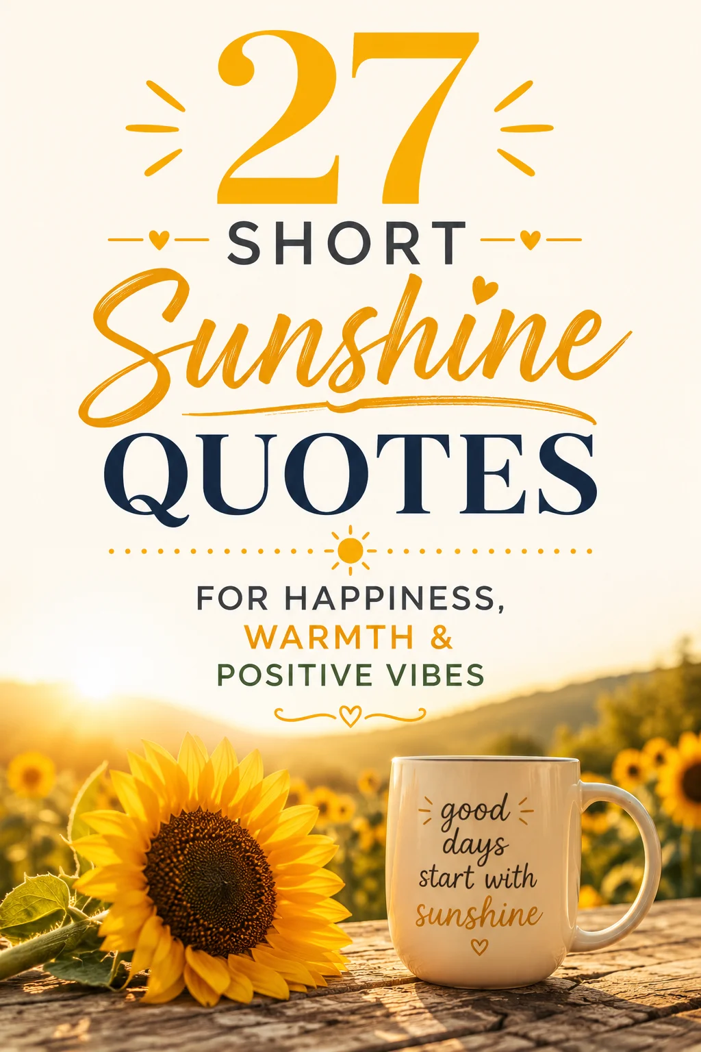 27 Short Sunshine Quotes for Happiness Warmth Positive Vibes 1