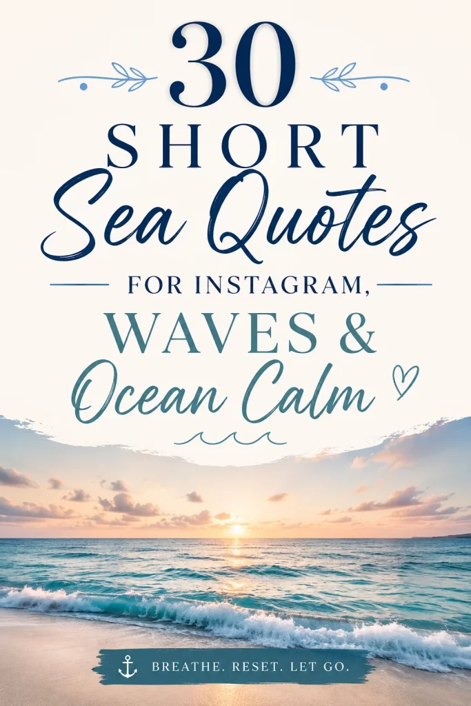 30 Short Sea Quotes for Instagram Waves Ocean Calm 1