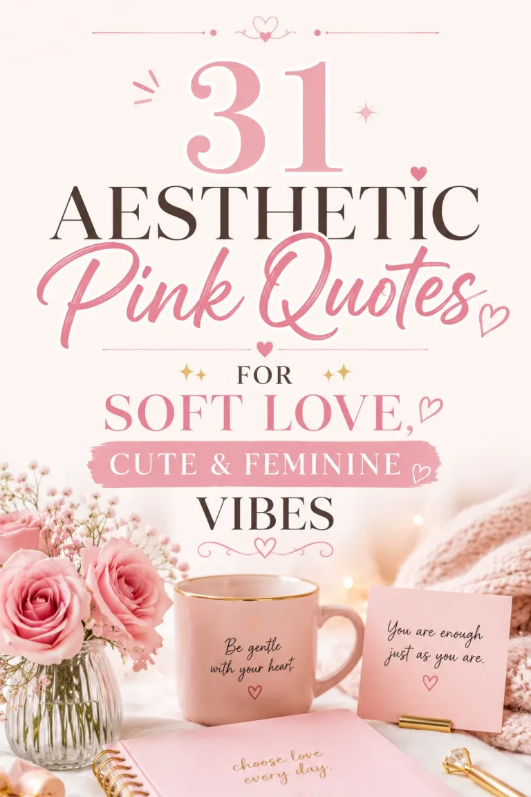 31 Aesthetic Pink Quotes for Soft Love, Cute & Feminine Vibes