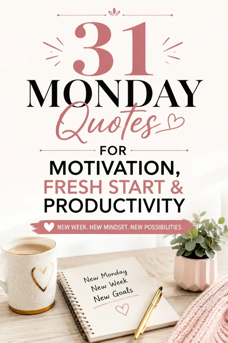 31 Monday Quotes for Motivation, Fresh Start & Productivity