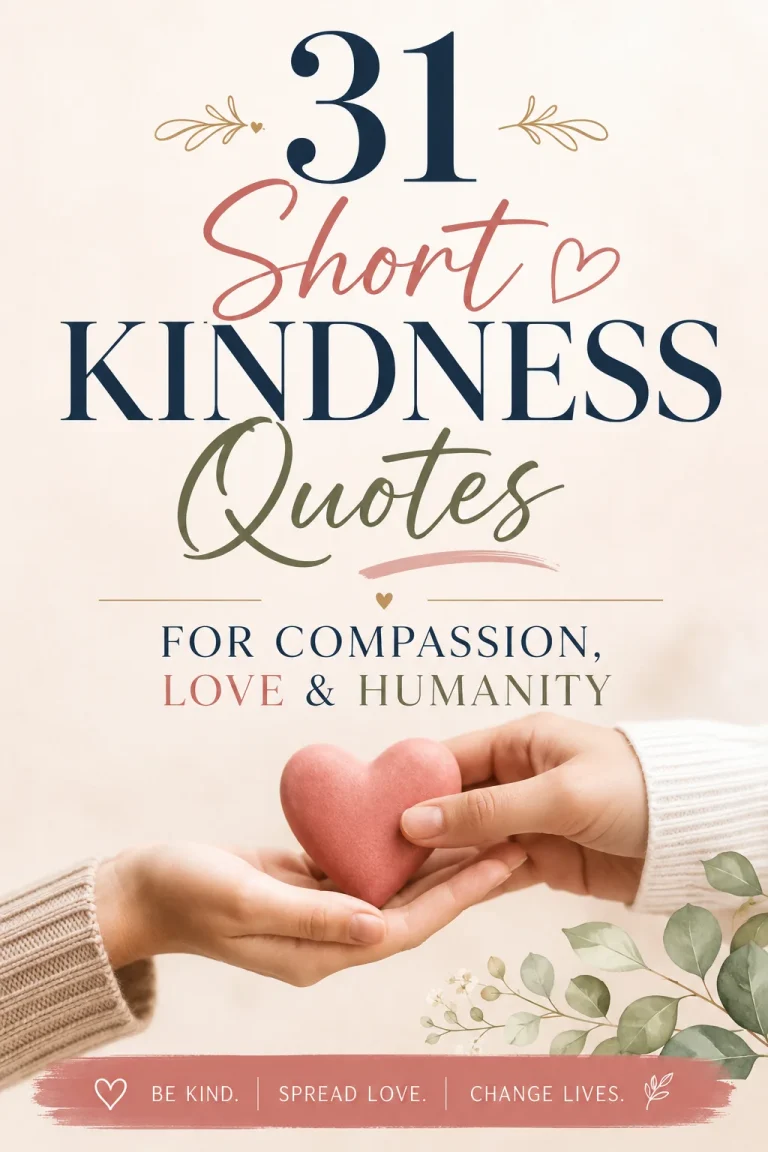 31 Short Kindness Quotes for Compassion, Love & Humanity