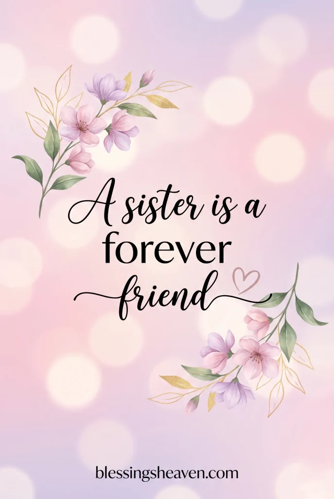 34 Short Sister Quotes for Love Care Lifelong Friendship