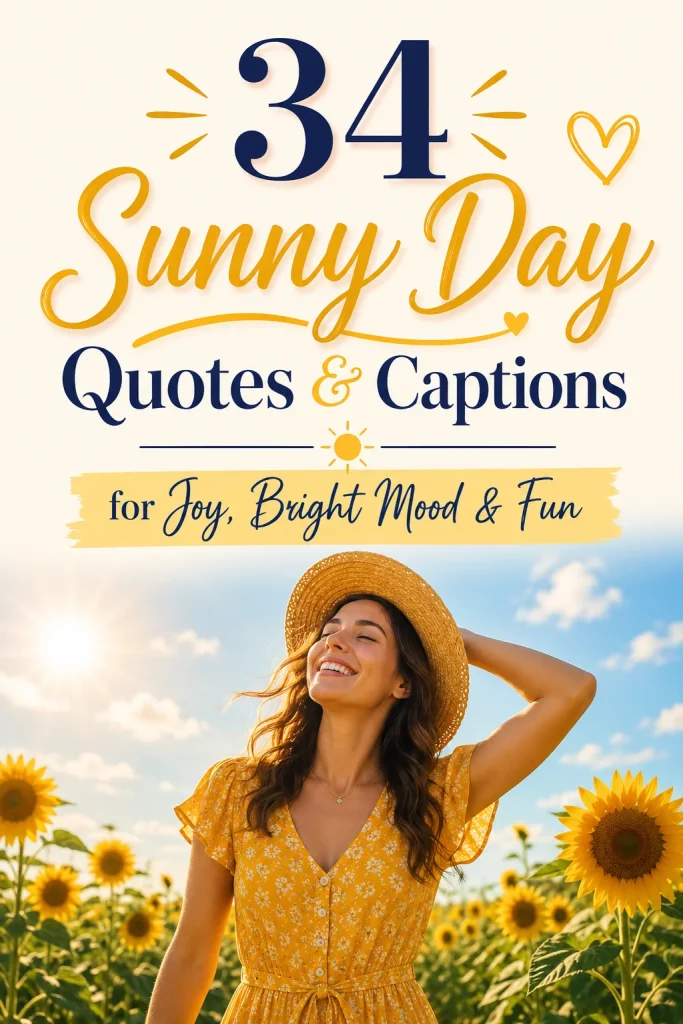34 Sunny Day Quotes Captions for Joy Bright Mood Fun 1