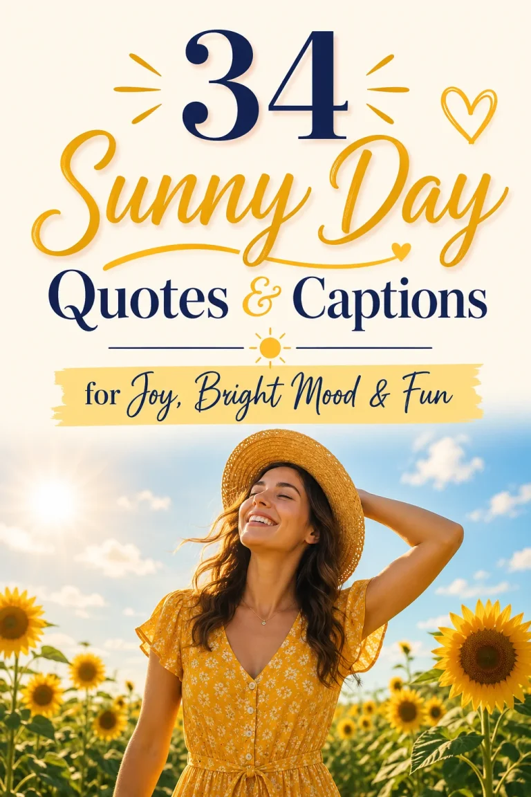 34 Sunny Day Quotes & Captions for Joy, Bright Mood & Fun