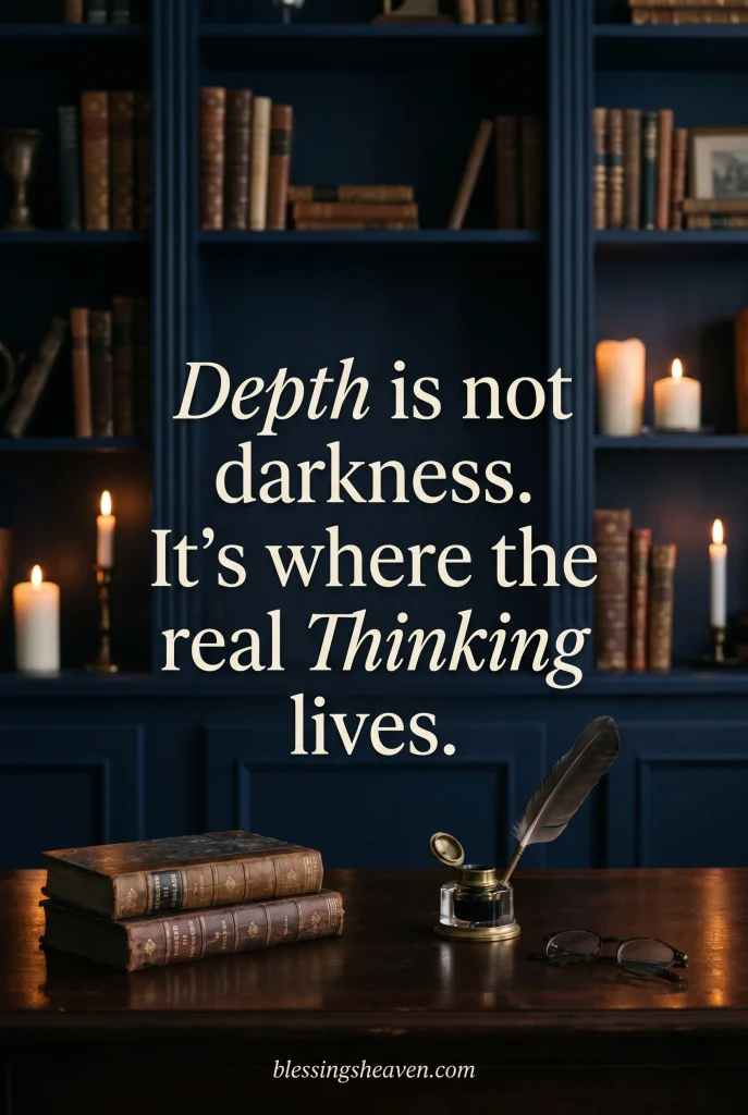 Meaningful Blue Quotes About Depth and Thinking